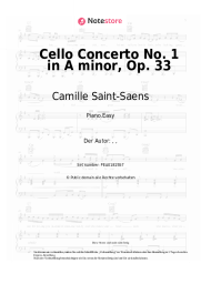 Noten, Akkorde Camille Saint-Saens - Cello Concerto No. 1 in A minor, Op. 33