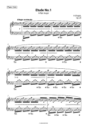 Noten, Akkorde Frederic Chopin - Étude Op. 25, No. 1 in A-flat major