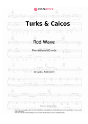 Noten, Akkorde Rod Wave, 21 Savage - Turks & Caicos