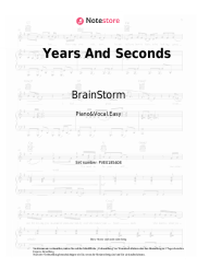 Noten, Akkorde BrainStorm - Years And Seconds