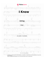Noten, Akkorde Irma - I Know
