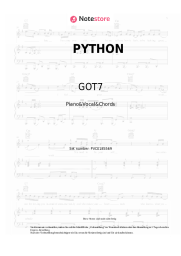 Noten, Akkorde GOT7 - PYTHON