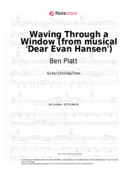Noten, Akkorde Ben Platt - Waving Through a Window (from musical 'Dear Evan Hansen')