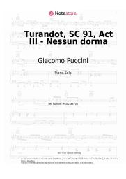 undefined Giacomo Puccini - Turandot, SC 91, Act III - Nessun dorma
