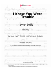 undefined Taylor Swift - I Knew You Were Trouble
