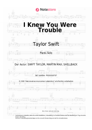 undefined Taylor Swift - I Knew You Were Trouble