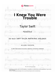 undefined Taylor Swift - I Knew You Were Trouble