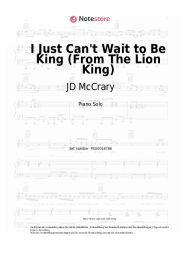 Noten, Akkorde JD McCrary, Shahadi Wright Joseph, John Oliver - I Just Can't Wait to Be King (From The Lion King)