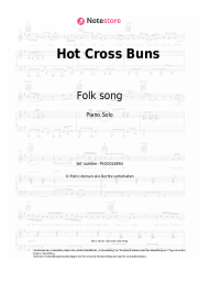 Noten, Akkorde Folk song - Hot Cross Buns