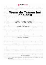Noten, Akkorde Hansi Hinterseer - Wenn du Tränen bei ihr siehst