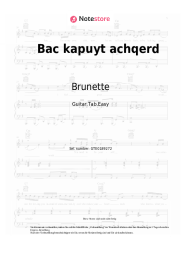 Noten, Akkorde Brunette - Bac kapuyt achqerd