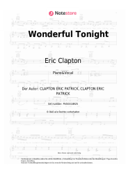 Noten, Akkorde Eric Clapton - Wonderful Tonight