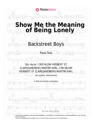 Noten, Akkorde Backstreet Boys - Show Me the Meaning of Being Lonely