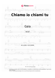 Noten, Akkorde Gaia - Chiamo io chiami tu