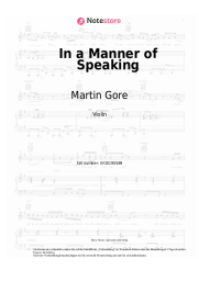 undefined Martin Gore - In a Manner of Speaking