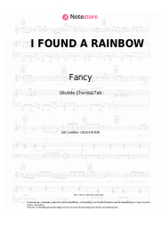 Noten, Akkorde Fancy, Lian Ross - I FOUND A RAINBOW