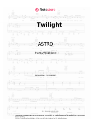 Noten, Akkorde ASTRO - Twilight