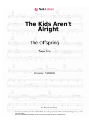 Noten, Akkorde The Offspring - The Kids Aren't Alright