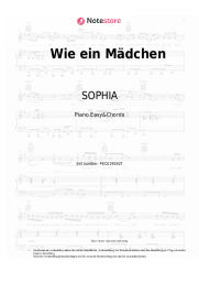 Noten, Akkorde SOPHIA - Wie ein Mädchen