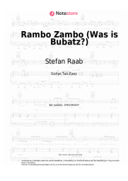 Noten, Akkorde Stefan Raab, Fritze Merz - Rambo Zambo (Was is Bubatz?)