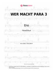 Noten, Akkorde Eno, DARDAN, Daniel Slump - WER MACHT PARA 3