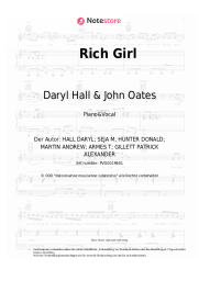 Noten, Akkorde Daryl Hall & John Oates - Rich Girl