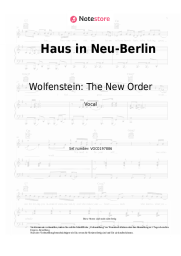 Noten, Akkorde Wolfenstein: The New Order, Mick Gordon - Haus in Neu-Berlin