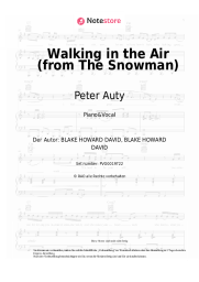Noten, Akkorde Peter Auty, Howard Blake - Walking in the Air (from 'The Snowman')