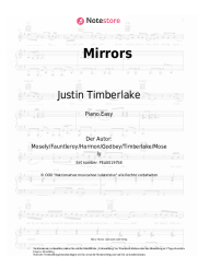 Noten, Akkorde Justin Timberlake - Mirrors