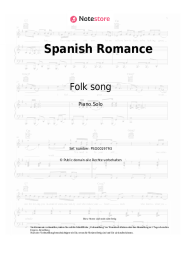 Noten, Akkorde Folk song - Spanish Romance