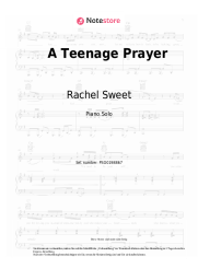 Noten, Akkorde Rachel Sweet - A Teenage Prayer