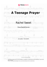 Noten, Akkorde Rachel Sweet - A Teenage Prayer