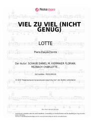 undefined LOTTE - VIEL ZU VIEL (NICHT GENUG)