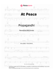 Noten, Akkorde Propagandhi - At Peace
