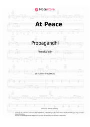 Noten, Akkorde Propagandhi - At Peace