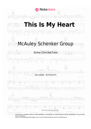 Noten, Akkorde McAuley Schenker Group - This Is My Heart