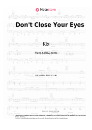 Noten, Akkorde Kix - Don't Close Your Eyes