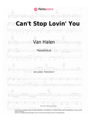 Noten, Akkorde Van Halen - Can't Stop Lovin' You