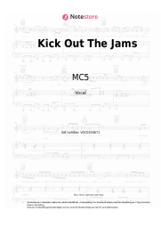 Noten, Akkorde MC5 - Kick Out The Jams