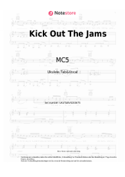 Noten, Akkorde MC5 - Kick Out The Jams