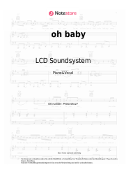 Noten, Akkorde LCD Soundsystem - ​oh baby