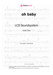 Noten, Akkorde LCD Soundsystem - ​oh baby