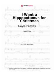 Noten, Akkorde Gayla Peevey - I Want a Hippopotamus for Christmas