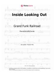 Noten, Akkorde Grand Funk Railroad - Inside Looking Out