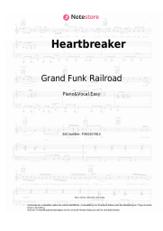 Noten, Akkorde Grand Funk Railroad - Heartbreaker