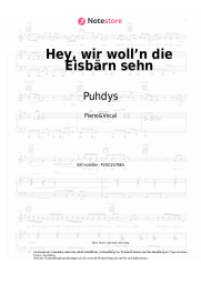 Noten, Akkorde Puhdys - Hey, wir woll’n die Eisbärn sehn