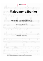 Noten, Akkorde Helena Vondráčková - Malovaný džbánku