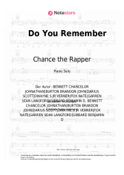 Noten, Akkorde Chance the Rapper, Benjamin Gibbard - Do You Remember