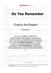 Noten, Akkorde Chance the Rapper, Benjamin Gibbard - Do You Remember