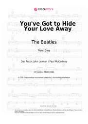 Noten, Akkorde The Beatles - You've Got to Hide Your Love Away